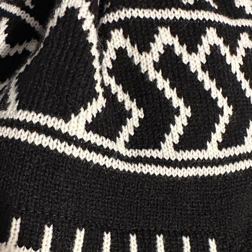 Volcom Black & White Pom Pom Earflap Beanie - Picture 4 of 14